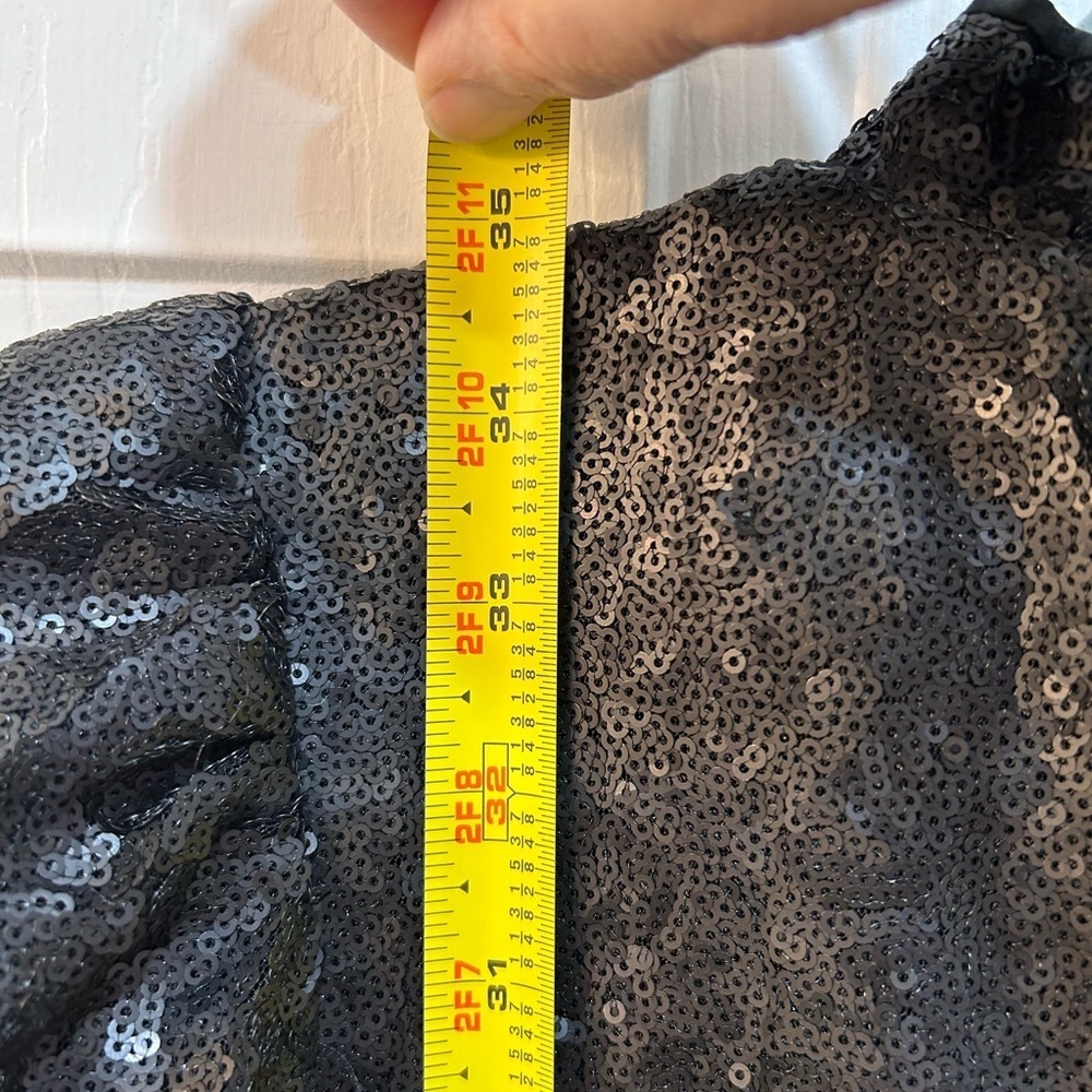 Sea New York Rachelle Sequin Tunic Dress Size S Black Cocktail NYE Party Pockets - Picture 10 of 12
